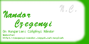 nandor czegenyi business card